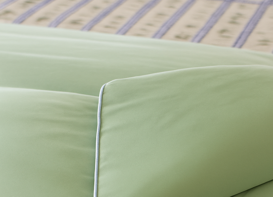The Signature Zipper Duvet Cover - The Triple - Spa/Grass
