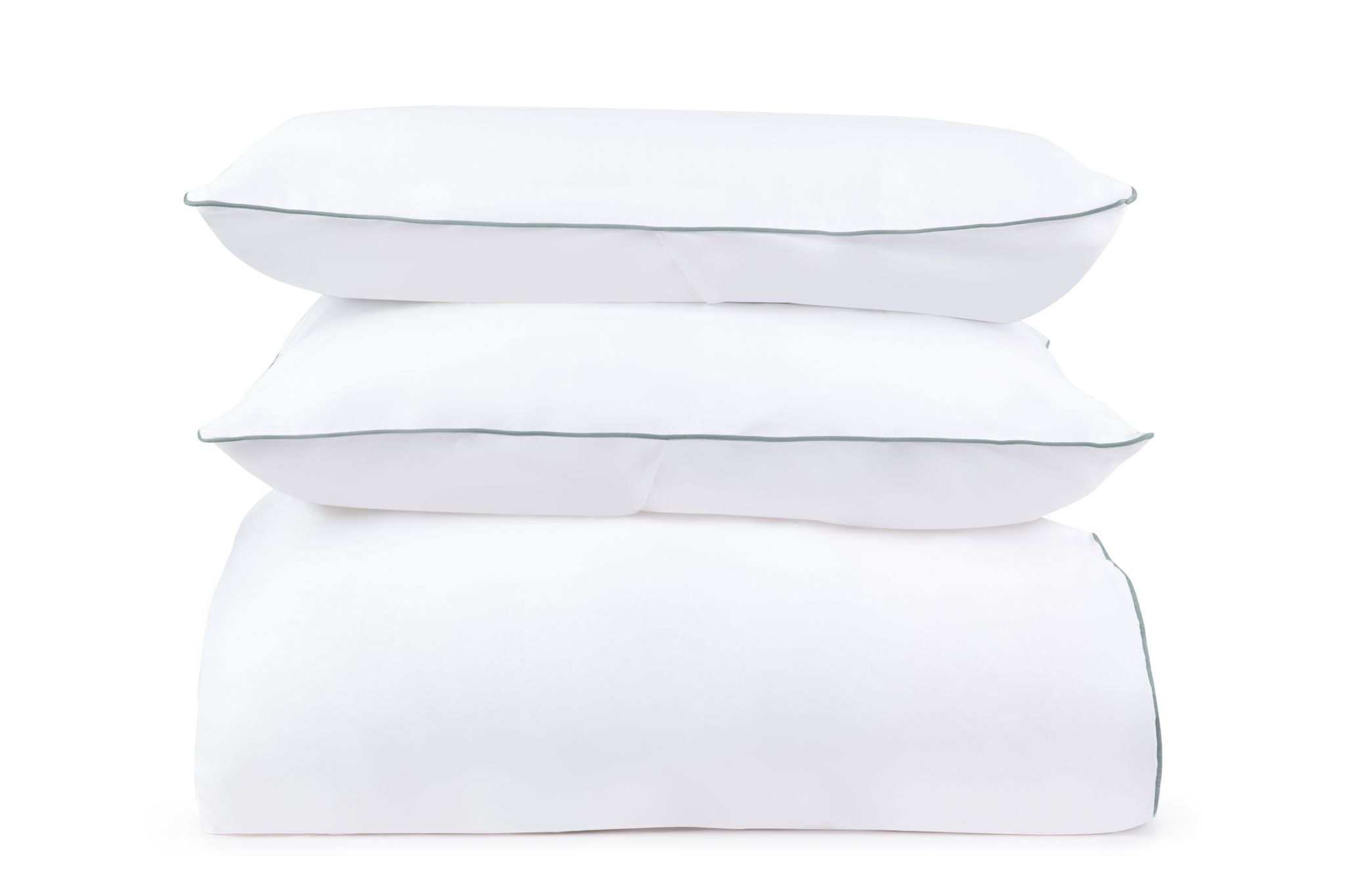 White bedding stack
